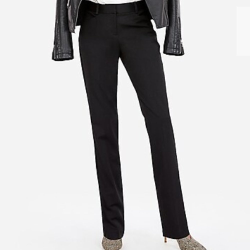 Express Mid-Rise Slim Straight Dress Pants